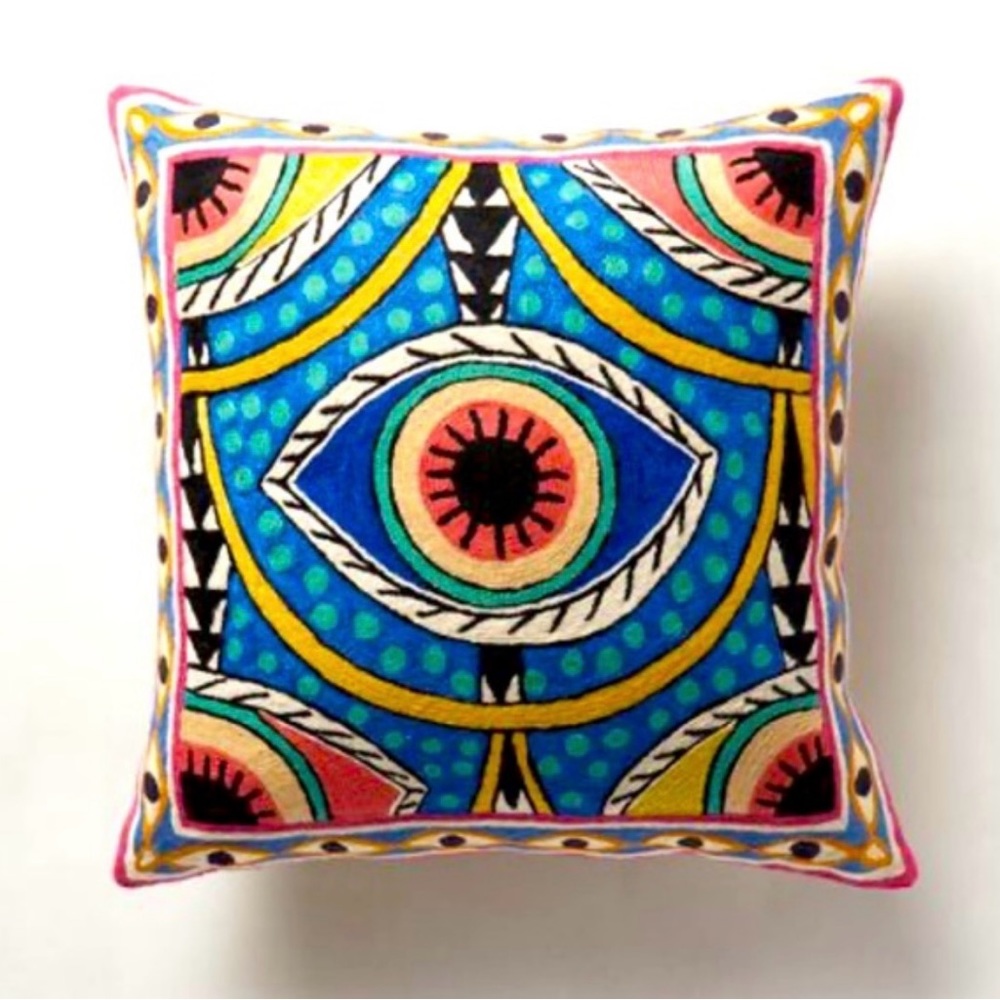 Evil Eye Pillow by Mara Hoffman for Anthropologie